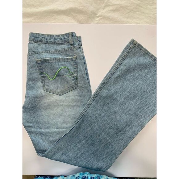 Duck Head Women's Flare Jeans Size 11 Light‎ Wash Blue Denim Stretch - Picture 7 of 15